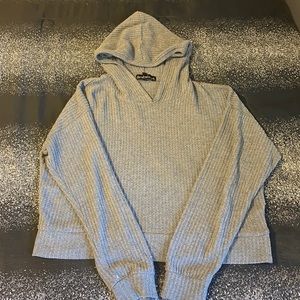 Gray cropped hoodie